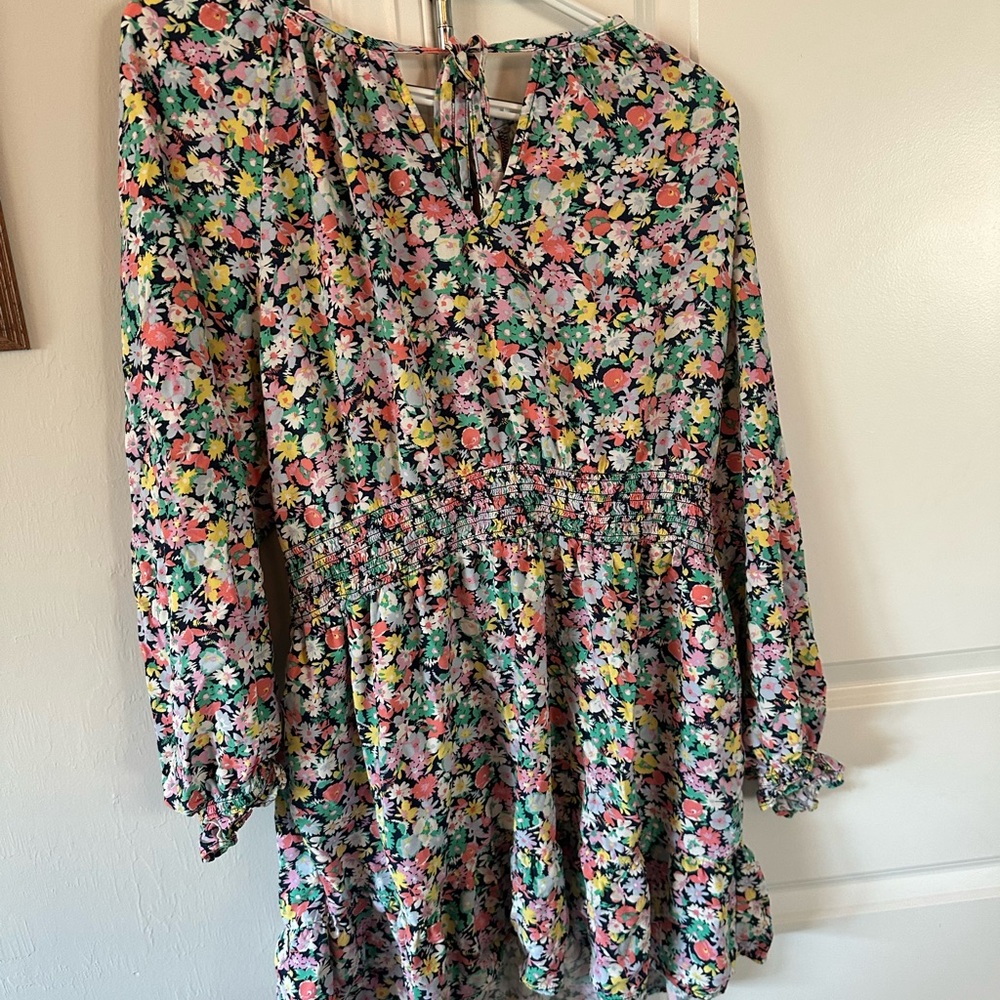 GAP Floral Dress with Pink and Green Accents